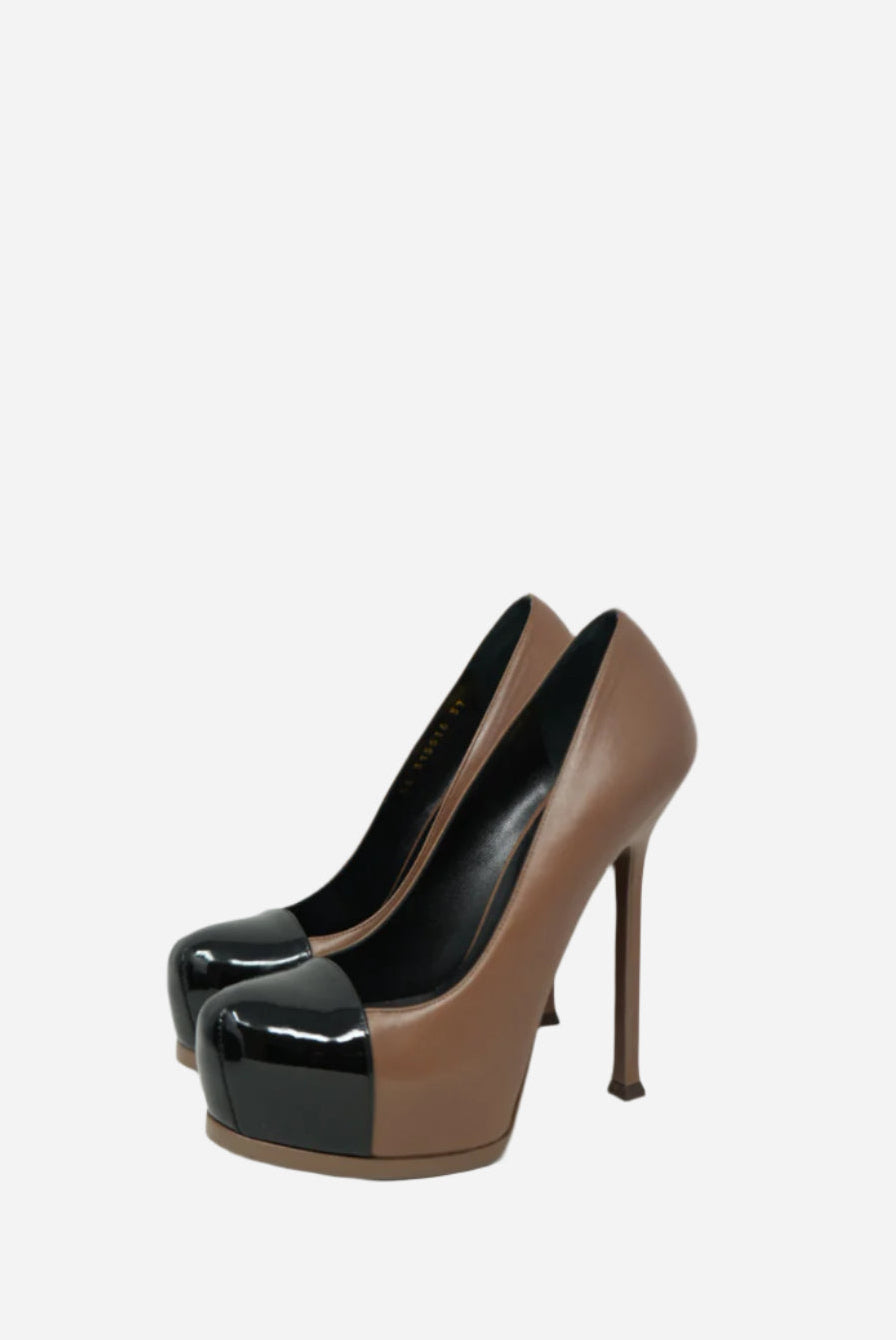 Saint Laurent Leather Platform Pumps Size 37