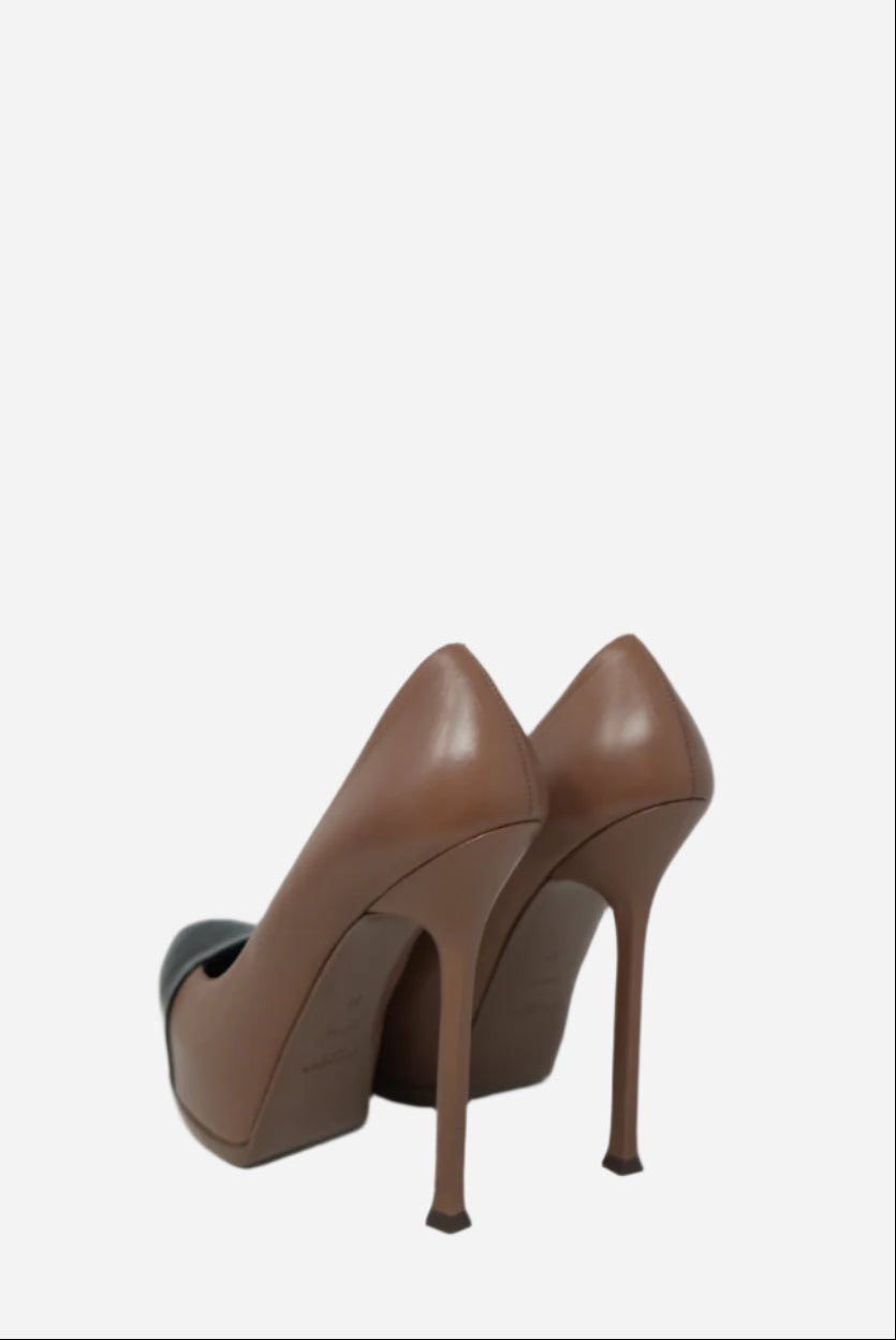 Saint Laurent Leather Platform Pumps Size 37