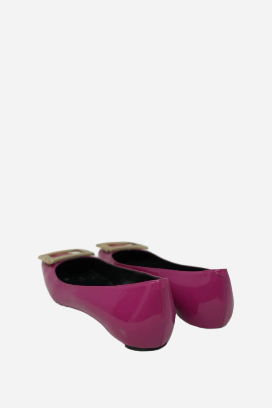 Roger Vivier Red Patent Flats Size 37
