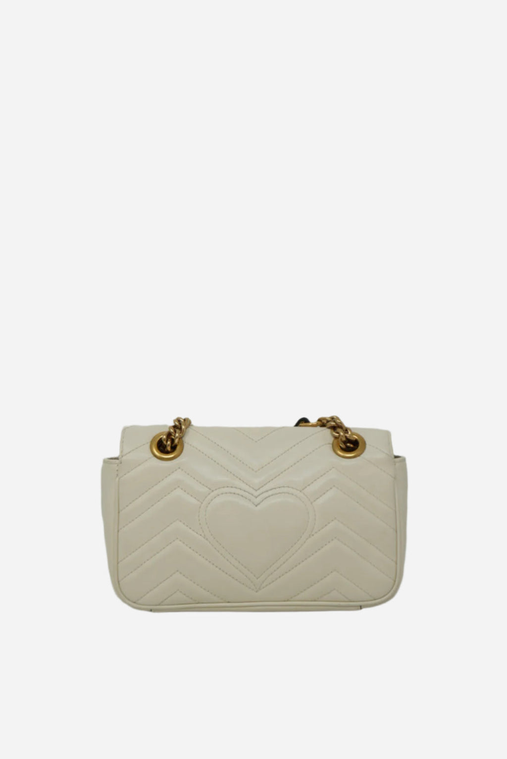 Gucci White Small Marmont Shoulder Bag