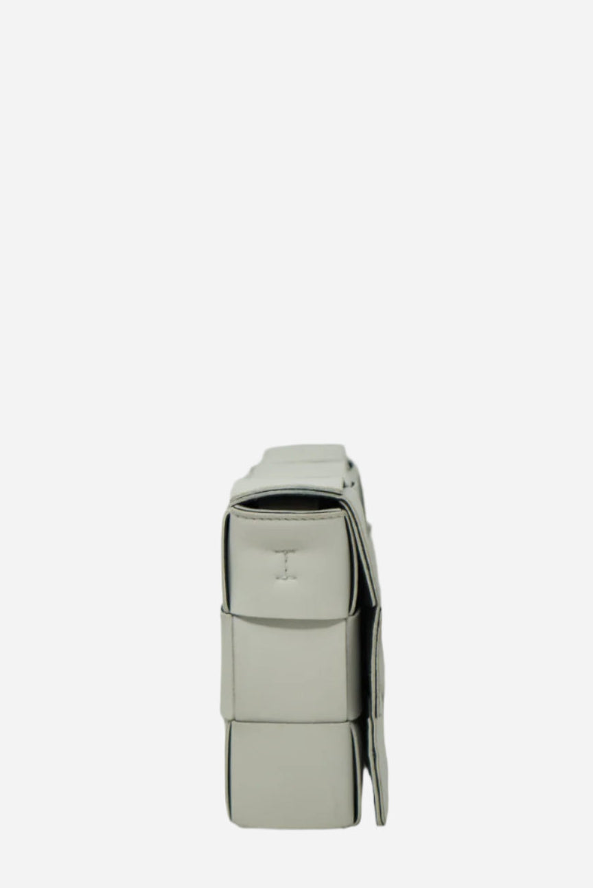 Bottega Veneta White Small Cassette Crossbody