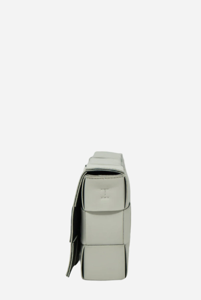 Bottega Veneta White Small Cassette Crossbody