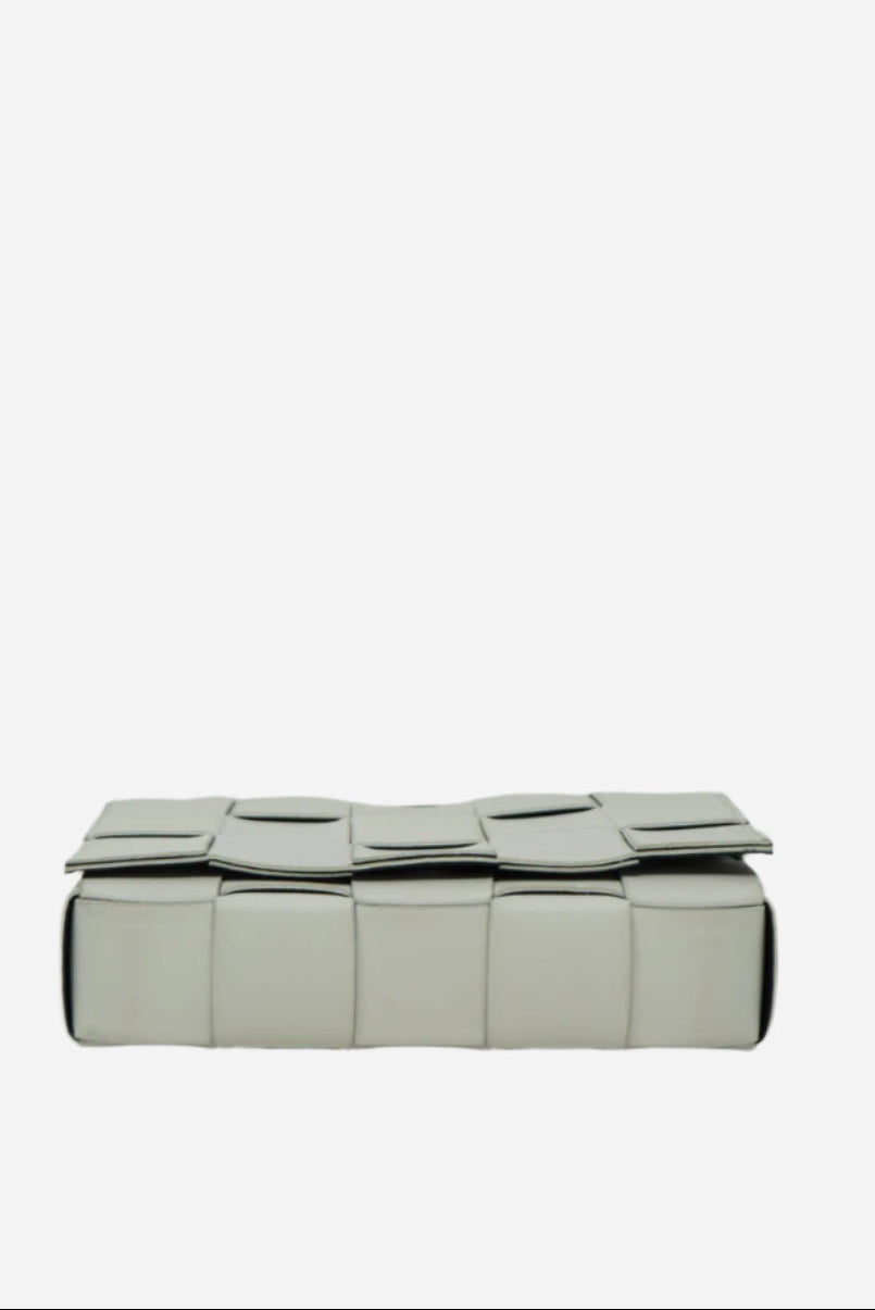 Bottega Veneta White Small Cassette Crossbody