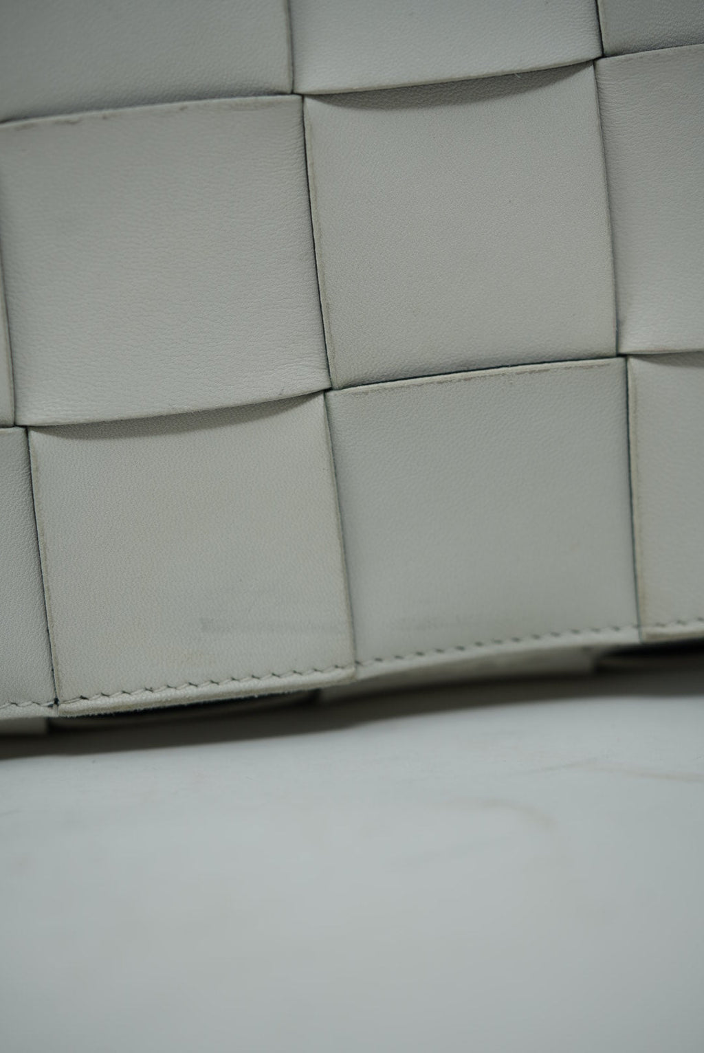 Bottega Veneta White Small Cassette Crossbody