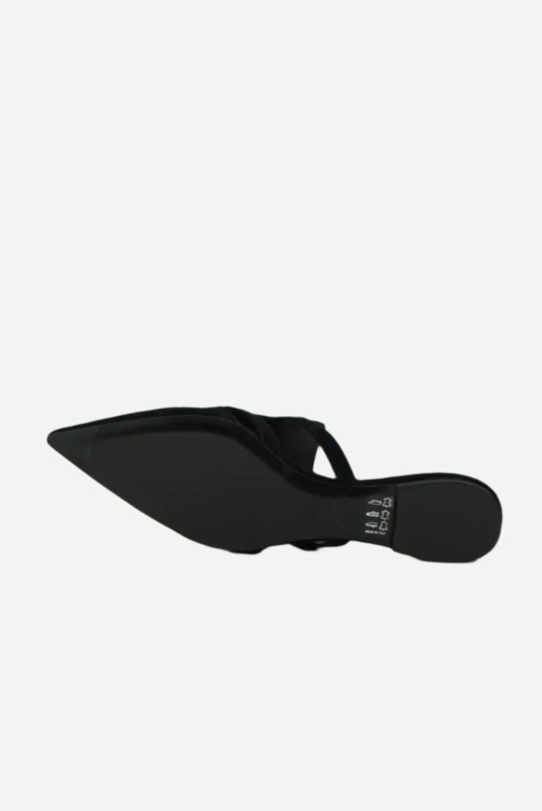Roger Vivier Black Crystal Velvet Mule Size 37.5