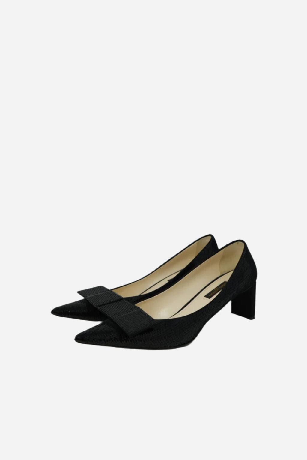 Louis Vuitton Black Glitter Heels Size 36.5