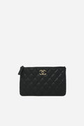 Pre-Owned Chanel Black Caviar Small Pouch 2023
