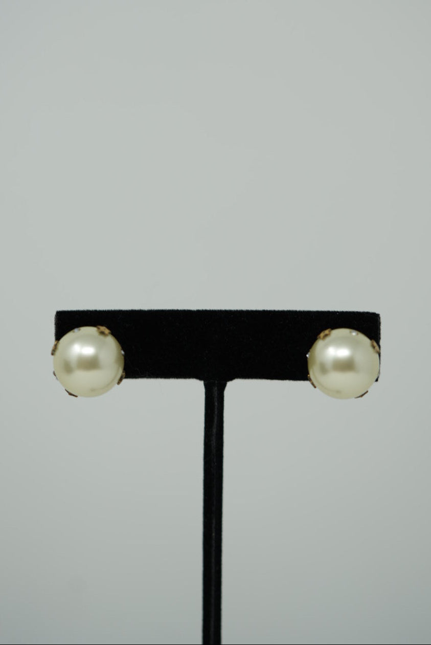 Dior Faux Pearl J'adior Tribal Earrings