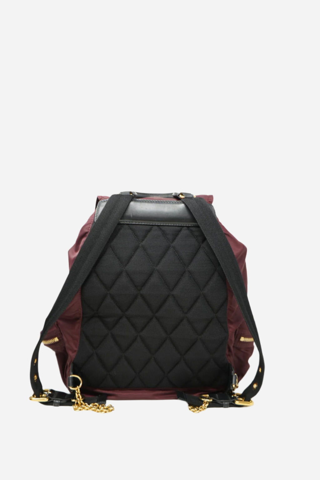Burberry Burgundy Nylon Backpack