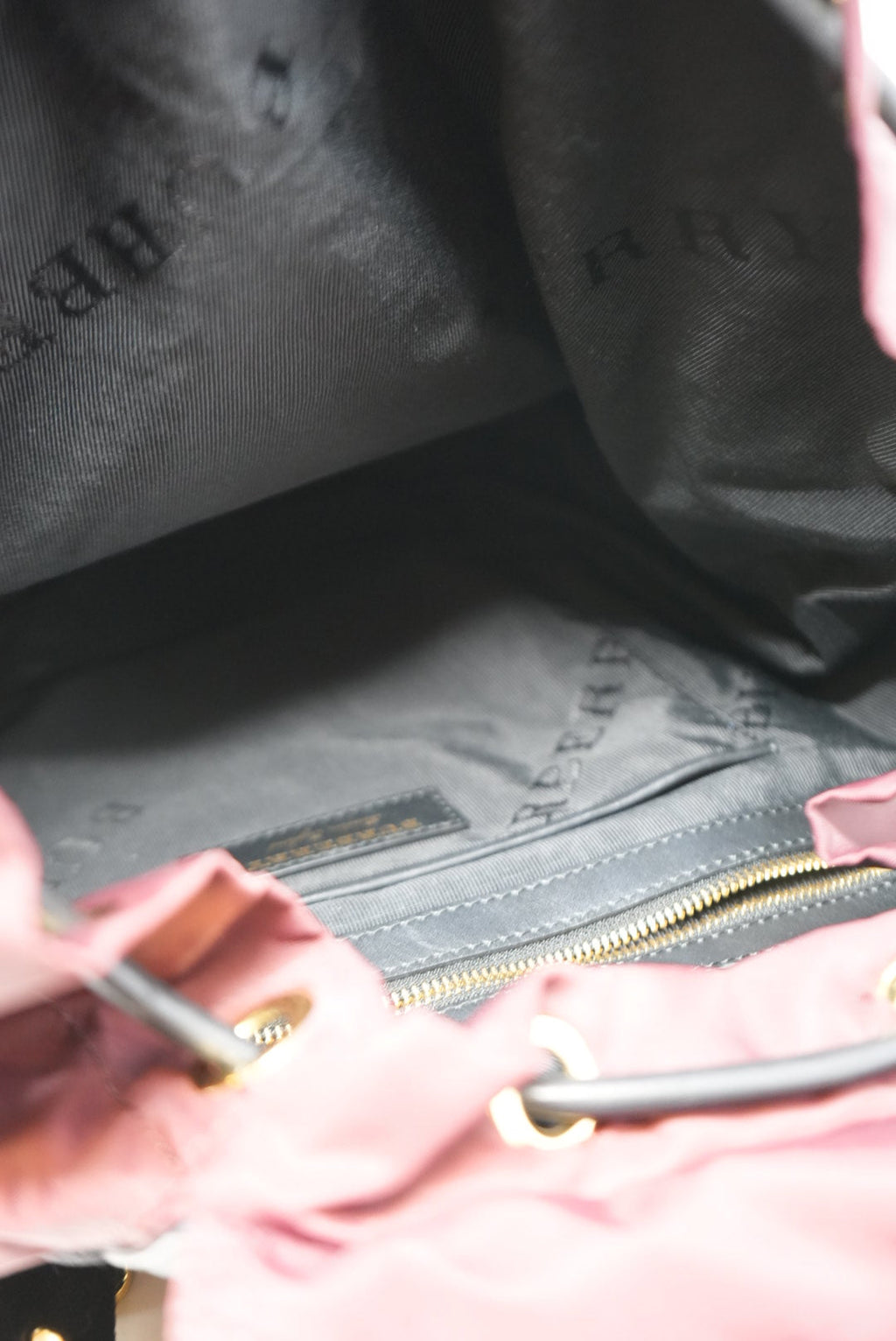 Burberry Burgundy Nylon Backpack
