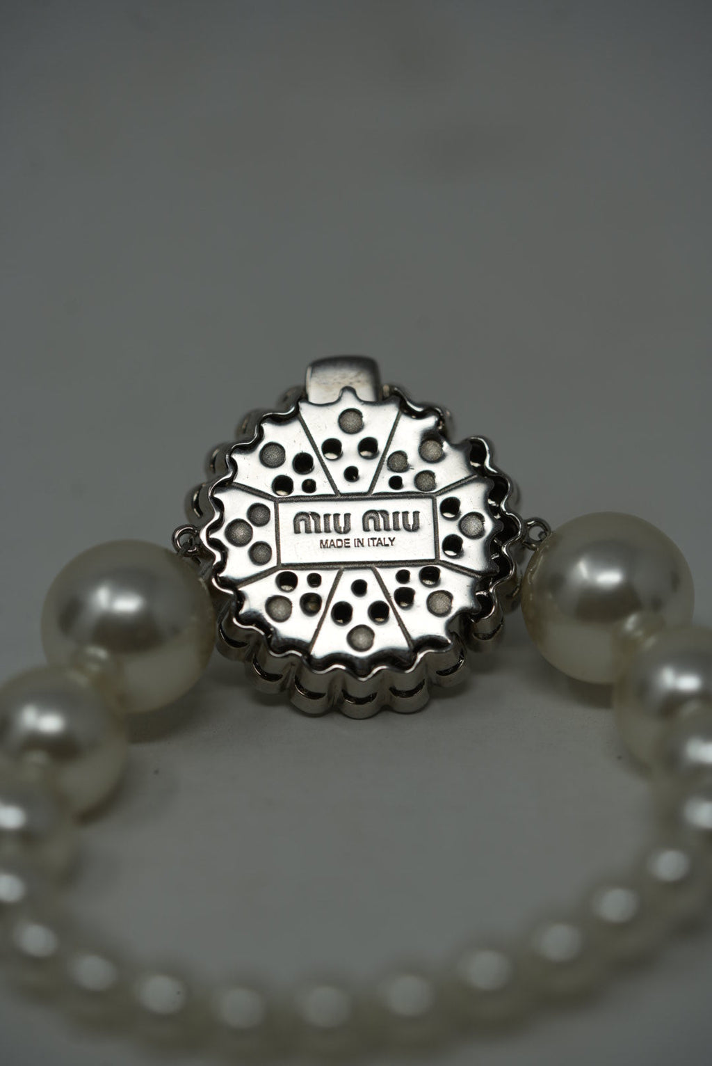 Miu Miu Pearl Rhinestone Bracelet