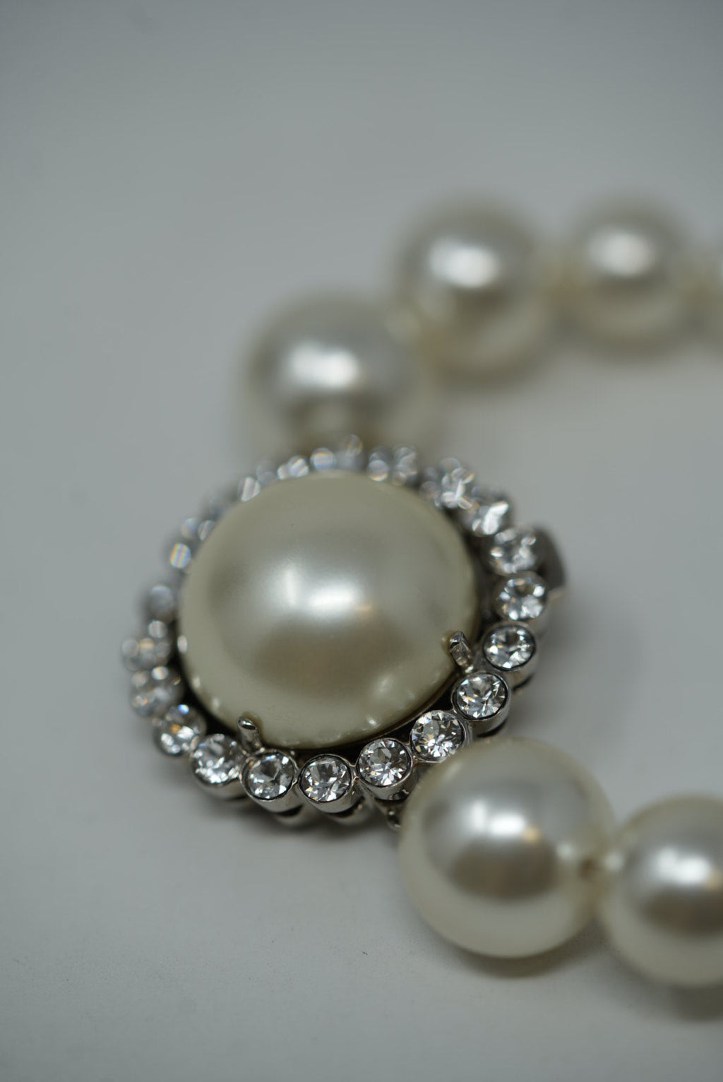 Miu Miu Pearl Rhinestone Bracelet