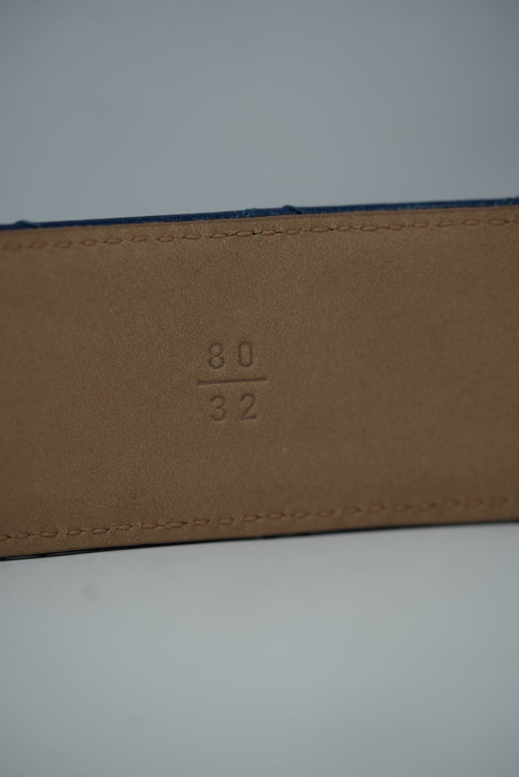 Pre-Owned Chanel Blue Leather CC Buckle Belt