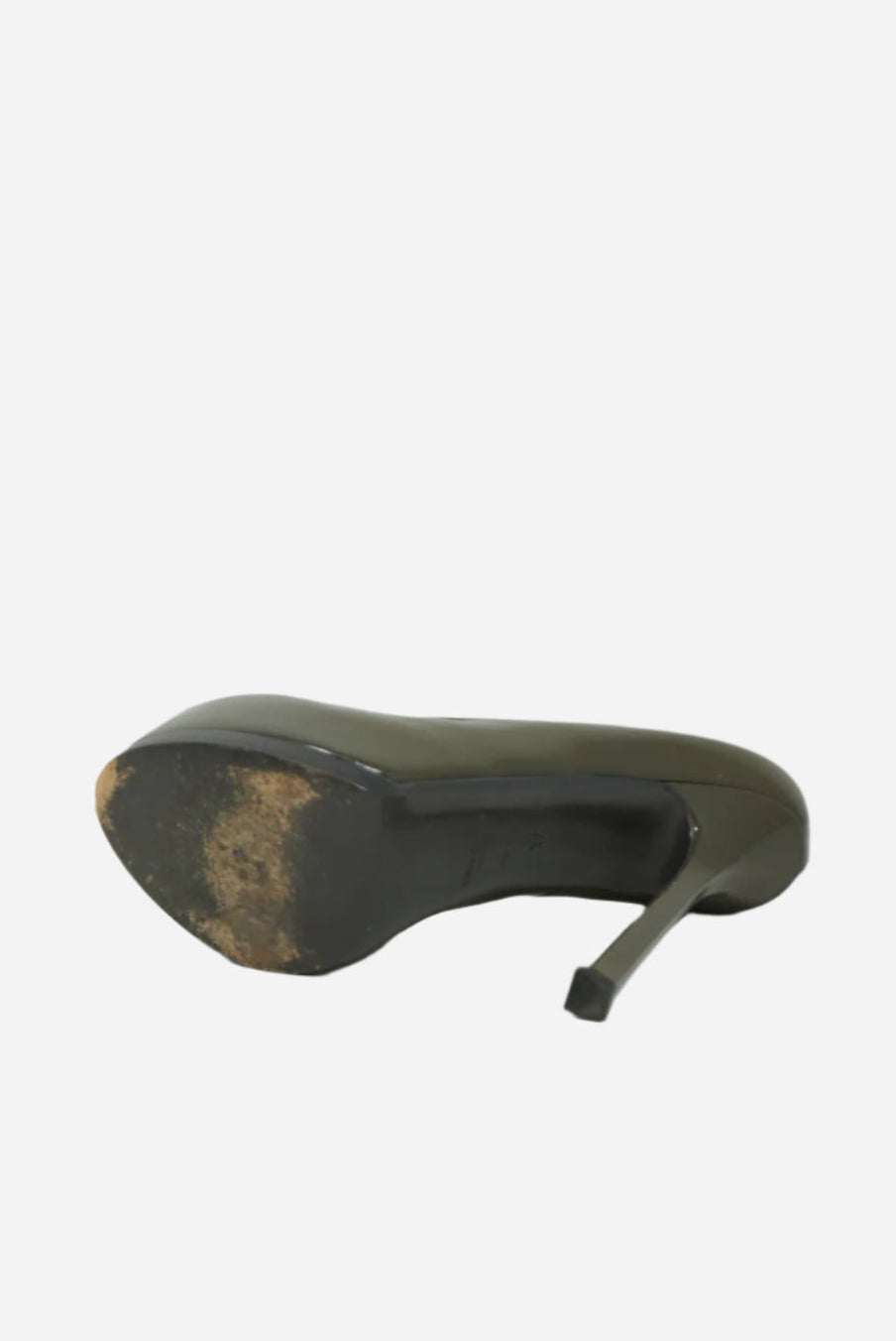 Saint Laurent Grey Patent Platform Pumps Size 37