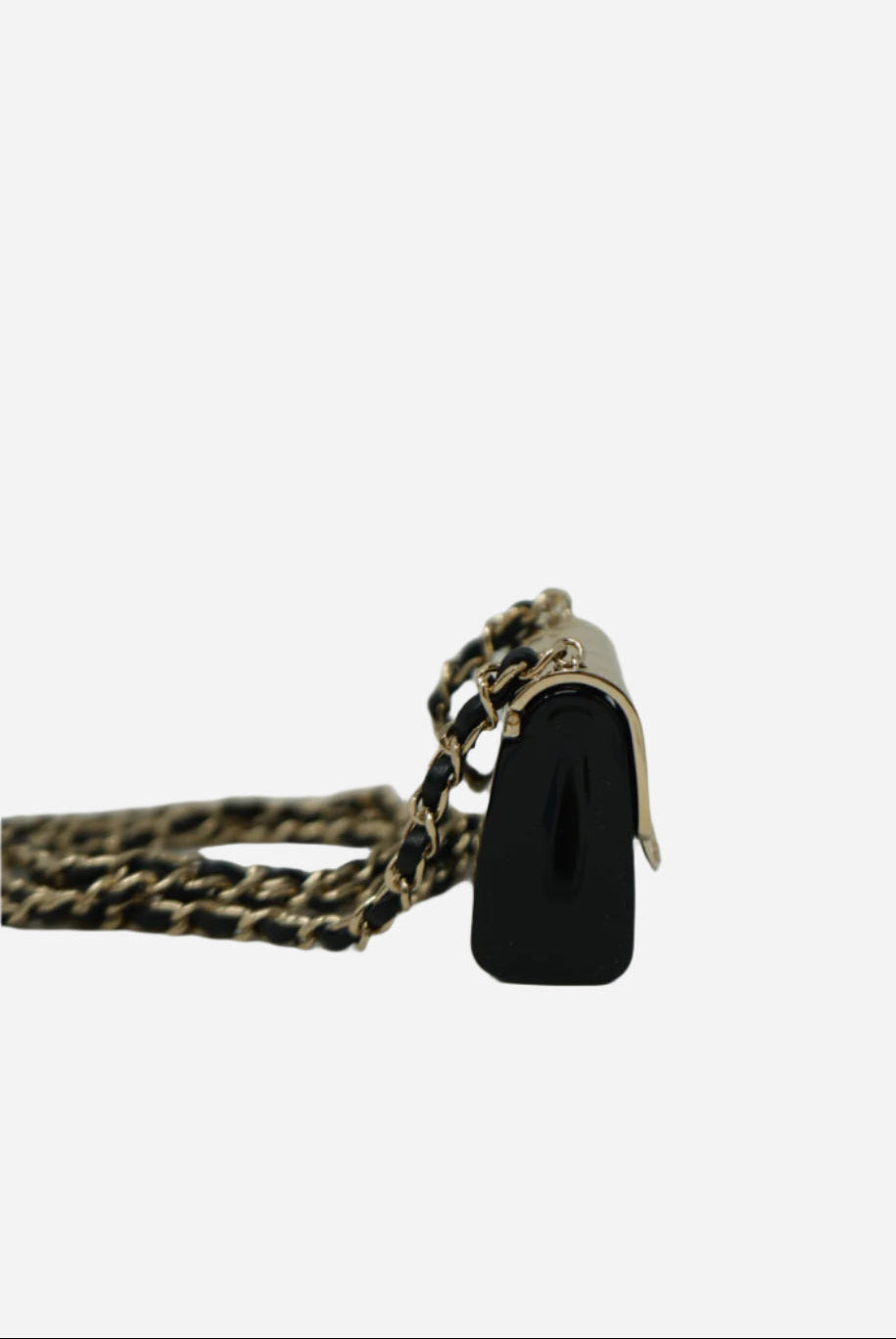 Pre-owned Chanel 2022 Metal Resin Bag Necklace