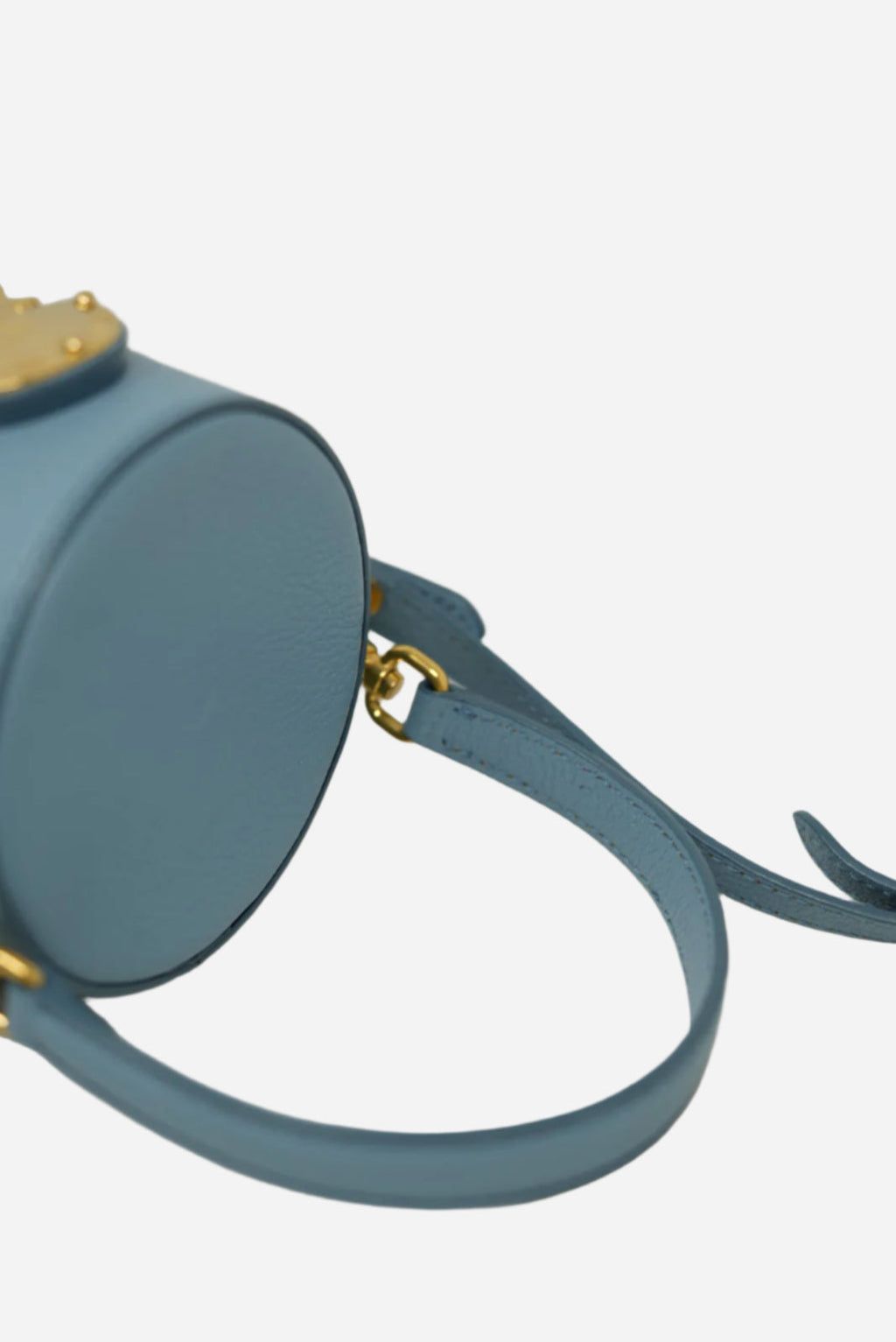 Miu Miu Blue Wicker Barrel Bag