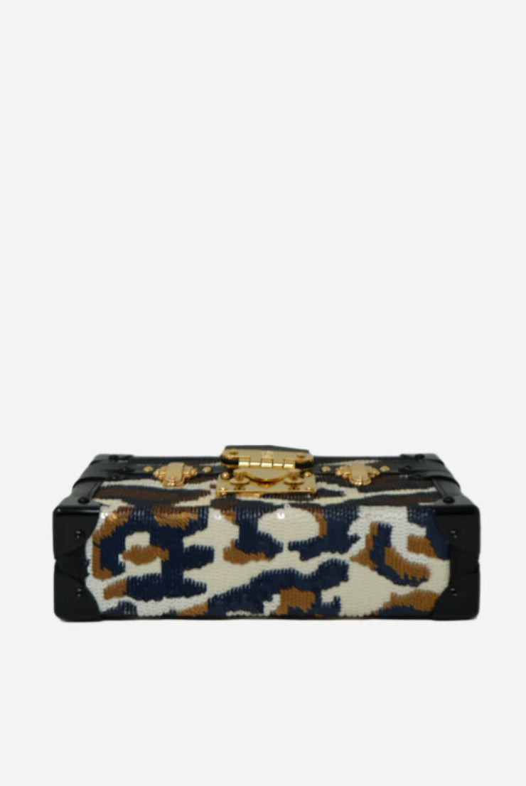 Louis Vuitton 2015 Sequins Petite Malle Trunk Crossbody Bag