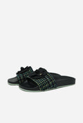 Pre-Owned Chanel Tweed Camellia Rubber Sandals