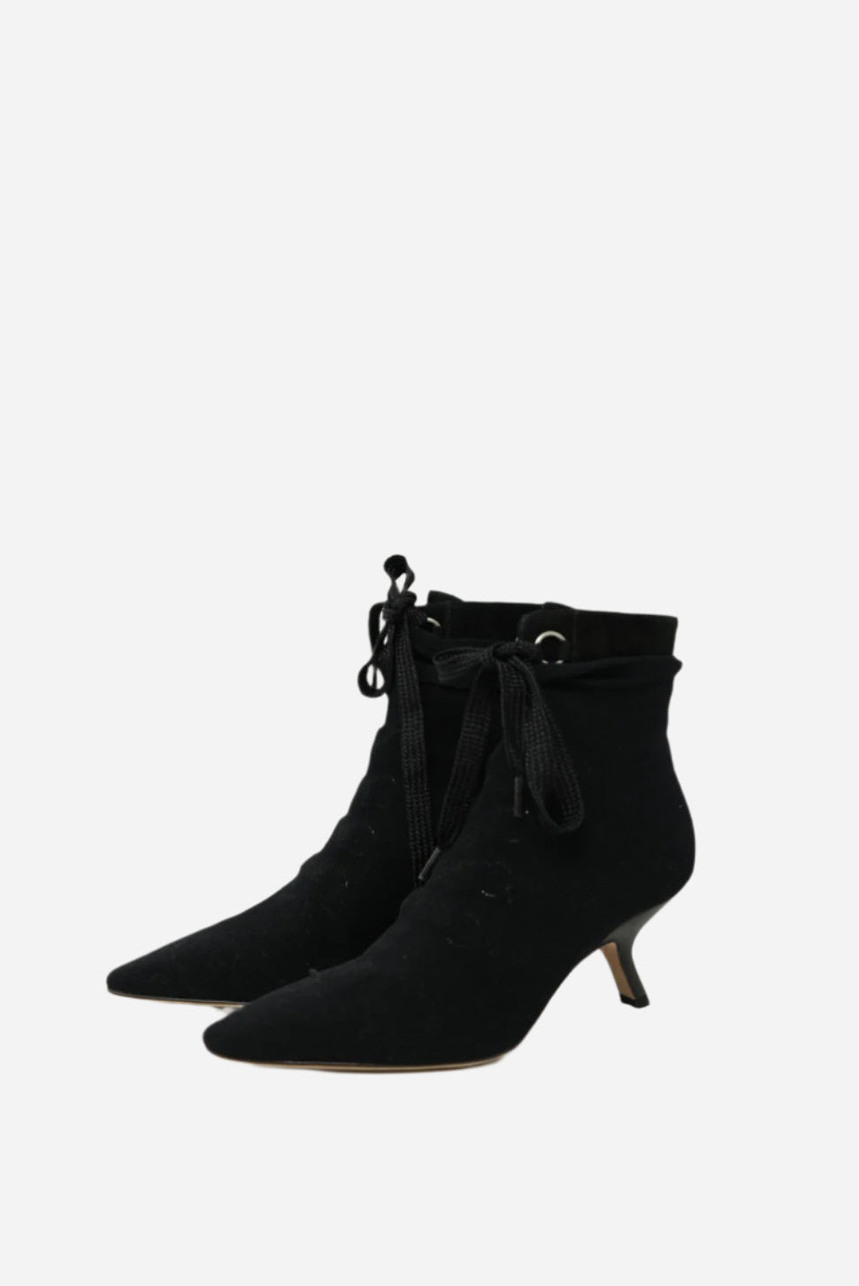Christian Dior Black D-Hide Stretch Mesh Ankle Boots Size 37