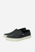 Gucci Black Leather Slip-On Sneakers Size 38