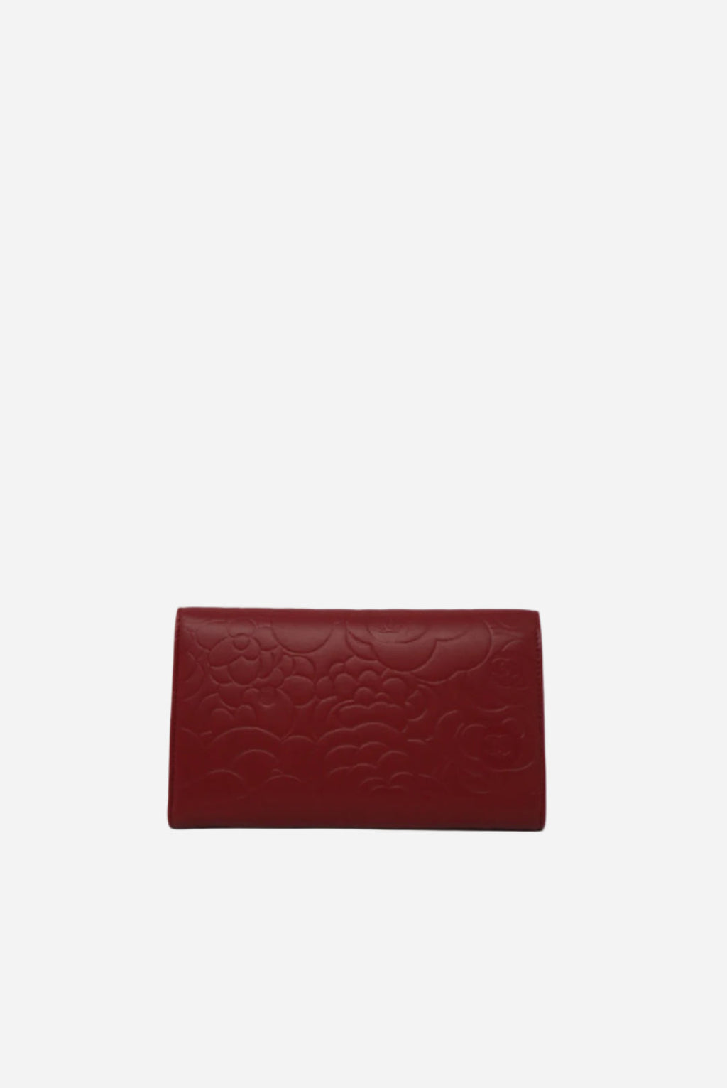 Pre-Owned Chanel 2011-2012 Camellia Embossed Leather Wallet