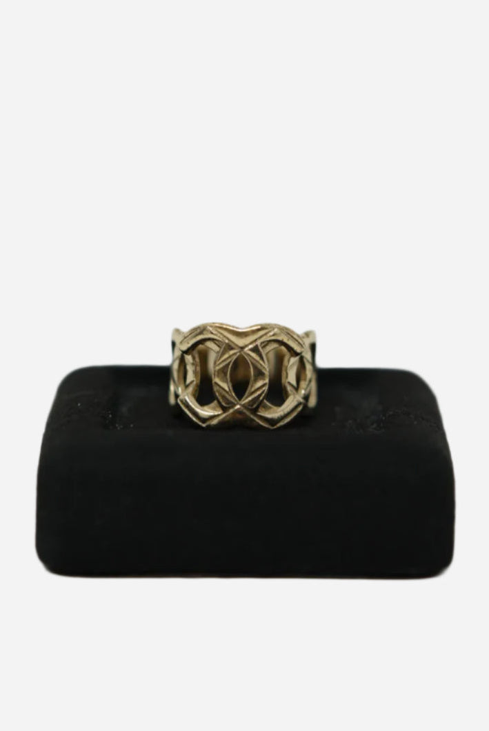 Pre-Owned Chanel CC Quilted Ring