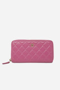 Pre-owned Chanel 2013 Pink Lambskin Long Wallet