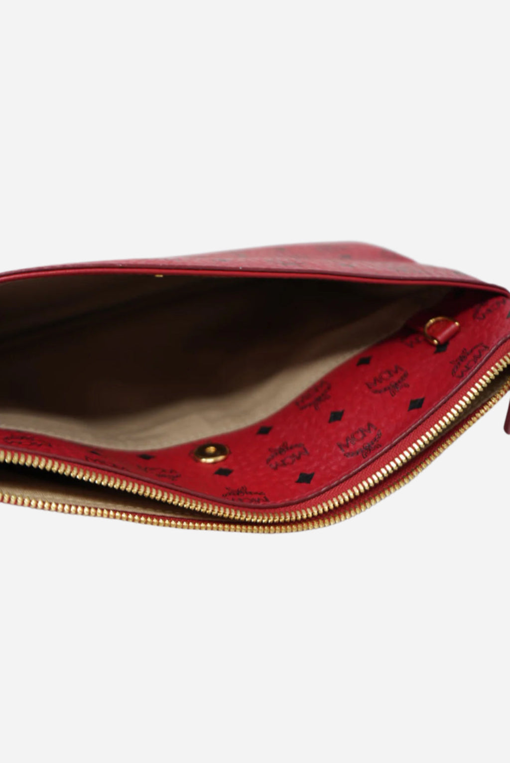 MCM Visetos Monogrammed Clutch Bag
