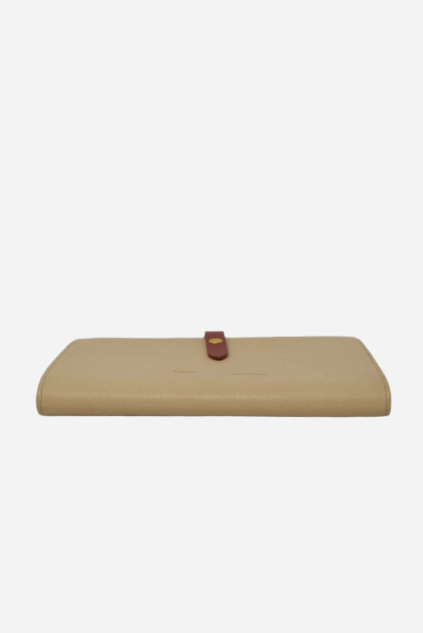Celine Large Strap Wallet in Bicolor Grained Calfskin