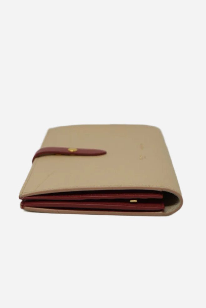 Celine Large Strap Wallet in Bicolor Grained Calfskin
