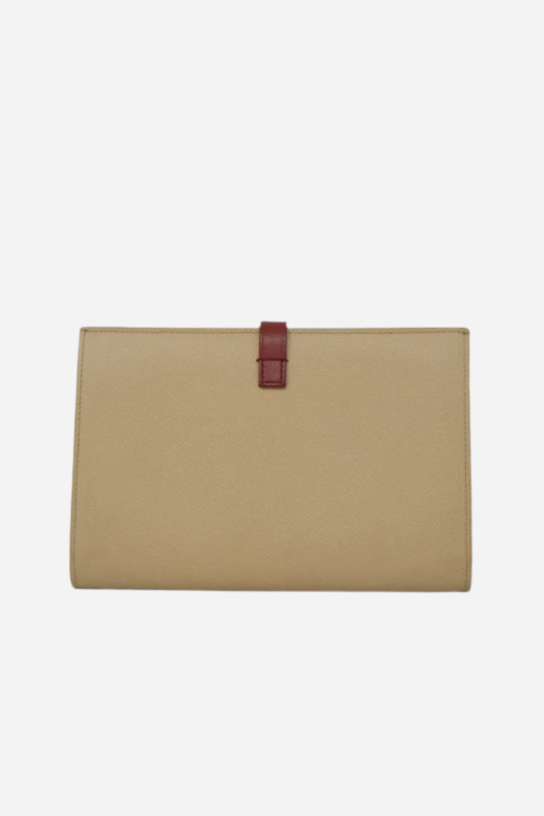 Celine Large Strap Wallet in Bicolor Grained Calfskin