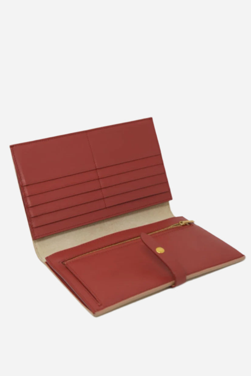 Celine Large Strap Wallet in Bicolor Grained Calfskin