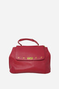MCM Red Leather Top Handle