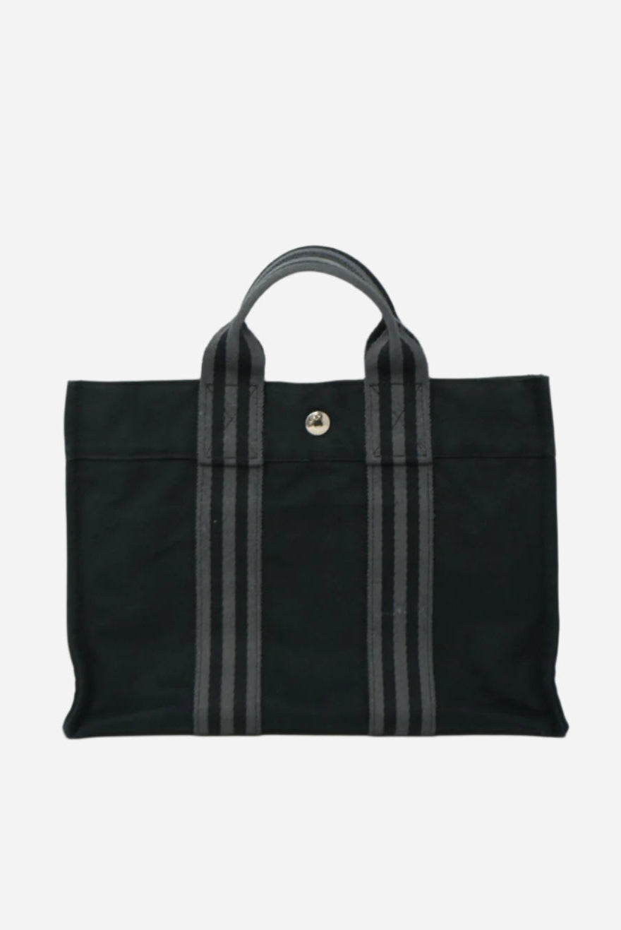 Hermès Black Canvas Vintage Mini Tote Bag