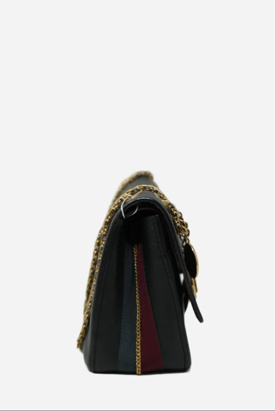 Pre-Owned Chanel Black Medium Calfskin Medallion 2.55 Flap Bag