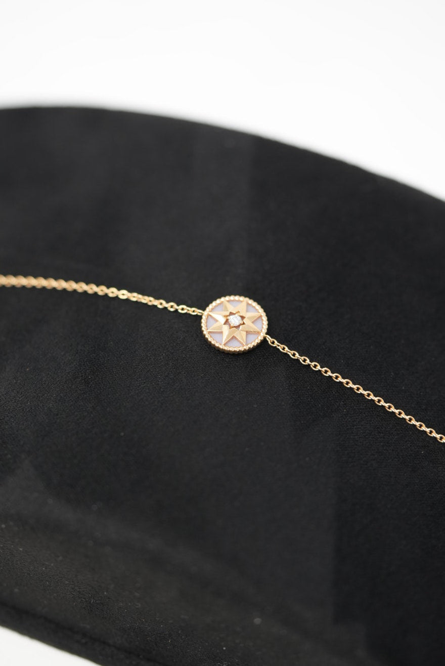 Christian Dior Rose des Vents Bracelet 18K/Diamond/Pink Opal