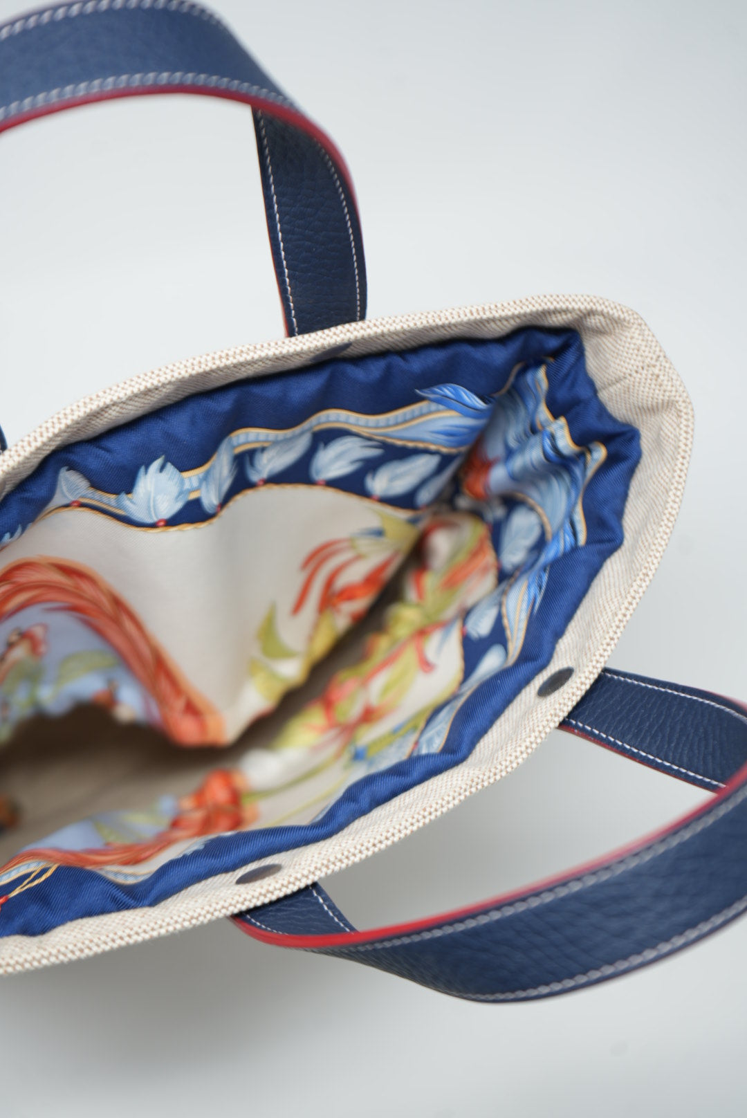 Hermes Canvas Taurillon Silk Petit H Tote