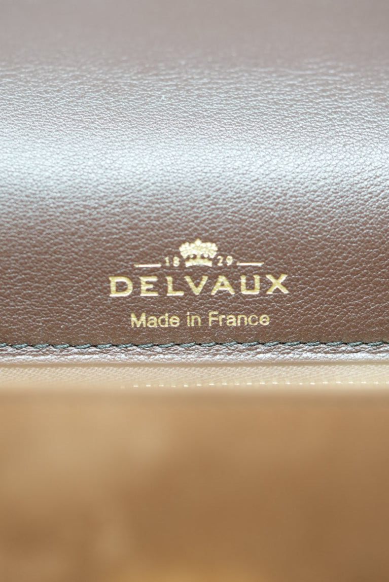 Delvaux Brown Suede/Calfskin Tempete Top Handle With Strap