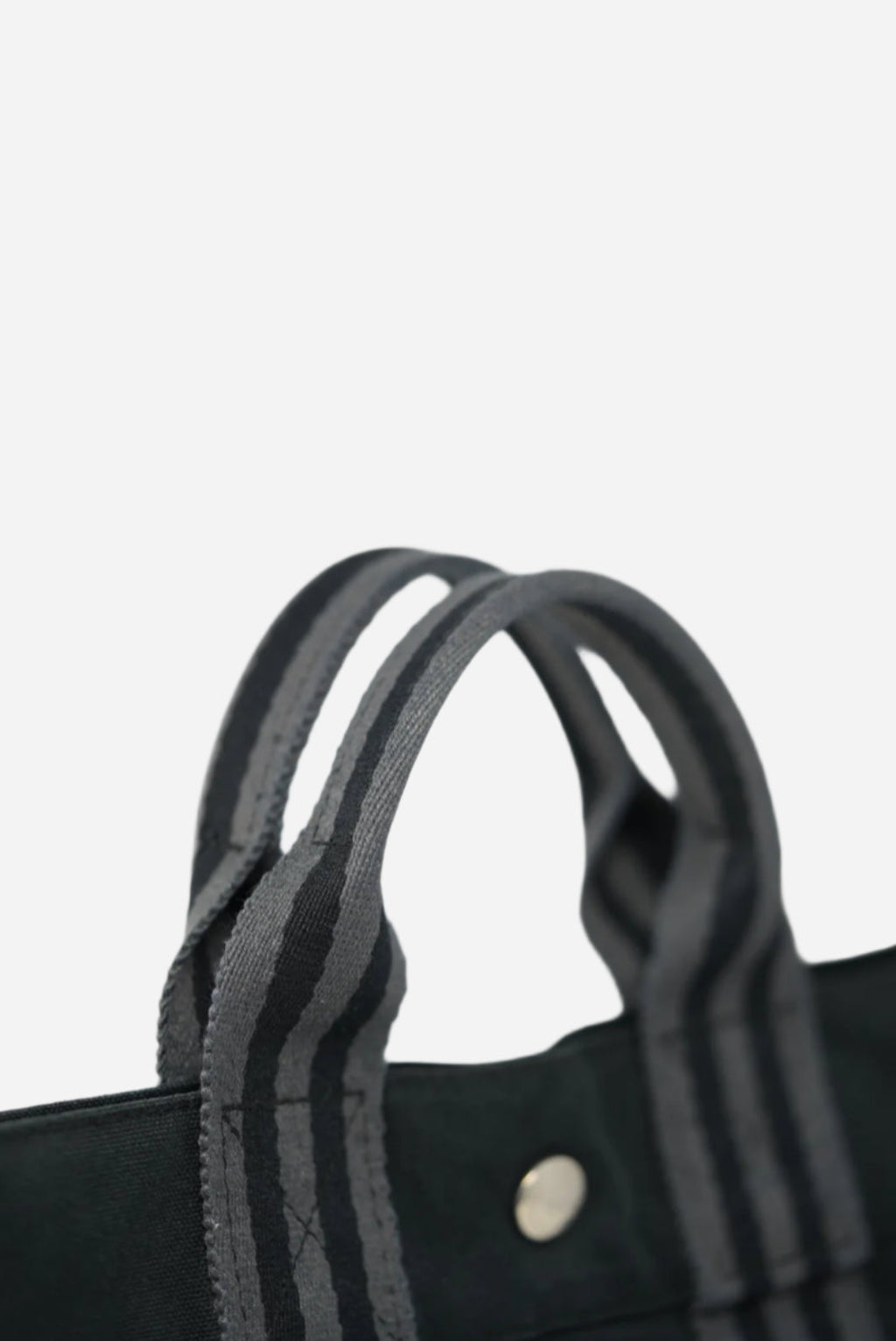 Hermès Black Canvas Vintage Mini Tote Bag