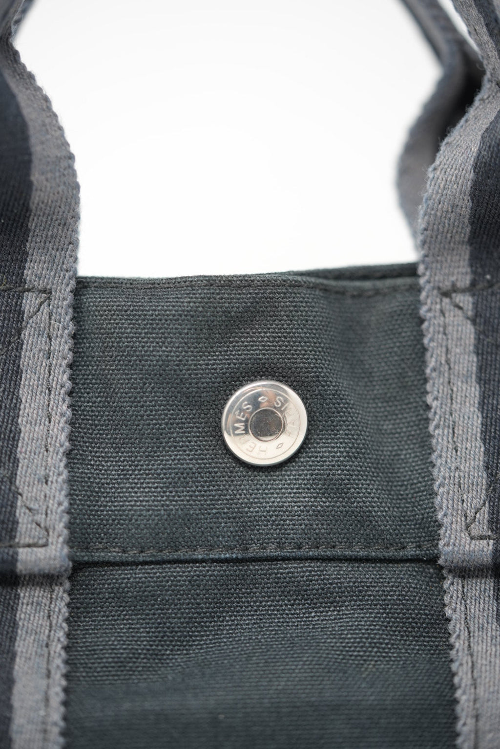 Hermès Black Canvas Vintage Mini Tote Bag