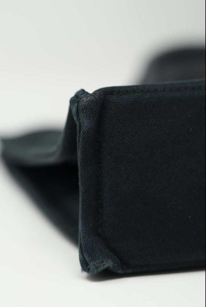 Hermès Black Canvas Vintage Mini Tote Bag