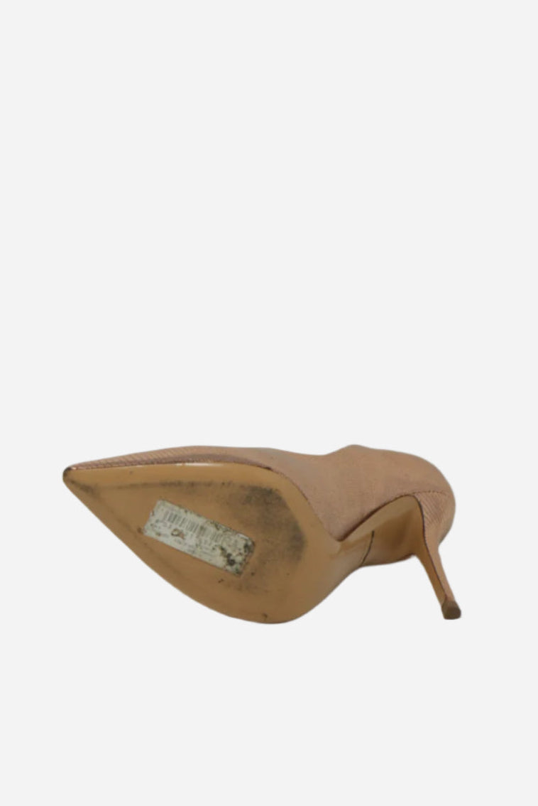 Salvatore Ferragamo Gold Pointed Heels Size 6.5
