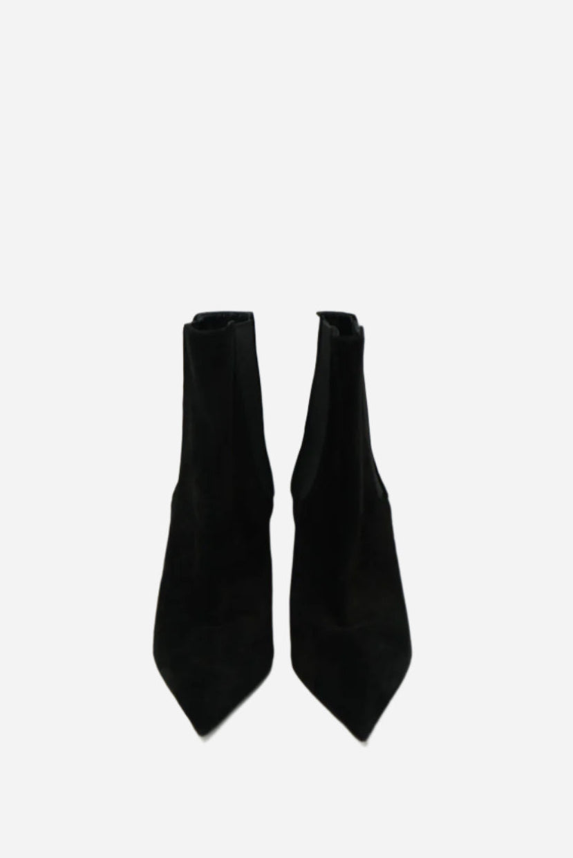 Louis Vuitton Velvet/Patent Crystal Ankle Boots Size 37