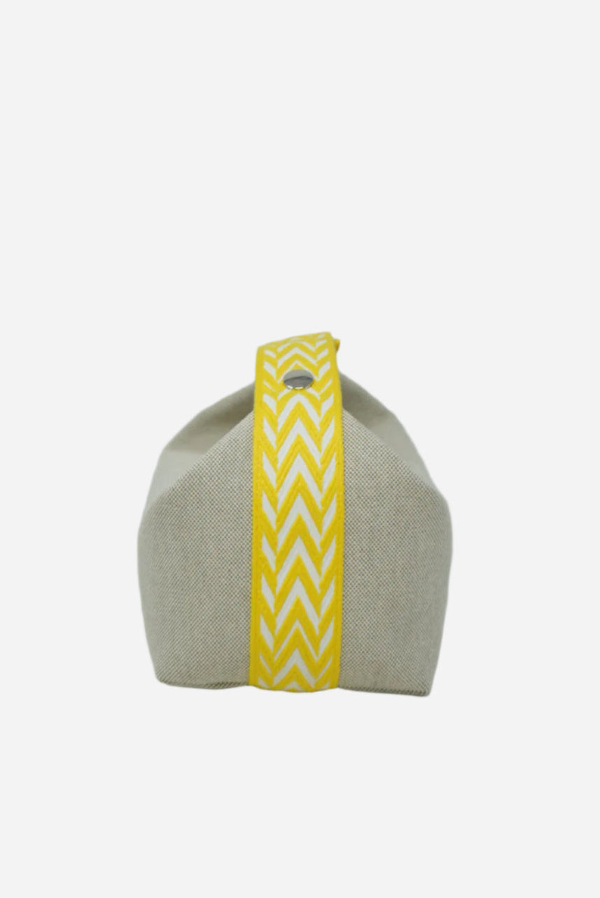 Hermes Small Canvas Bride-a-Brac Case Jaune Citron