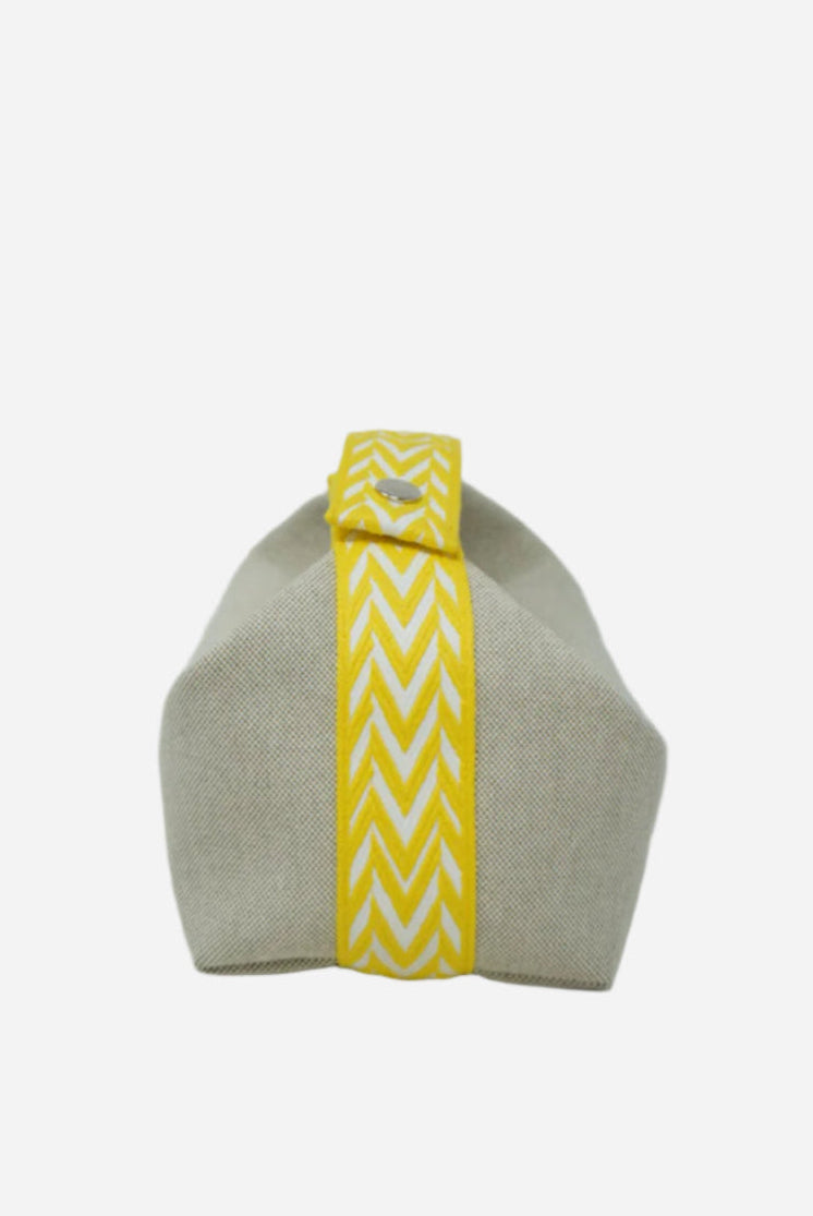 Hermes Small Canvas Bride-a-Brac Case Jaune Citron