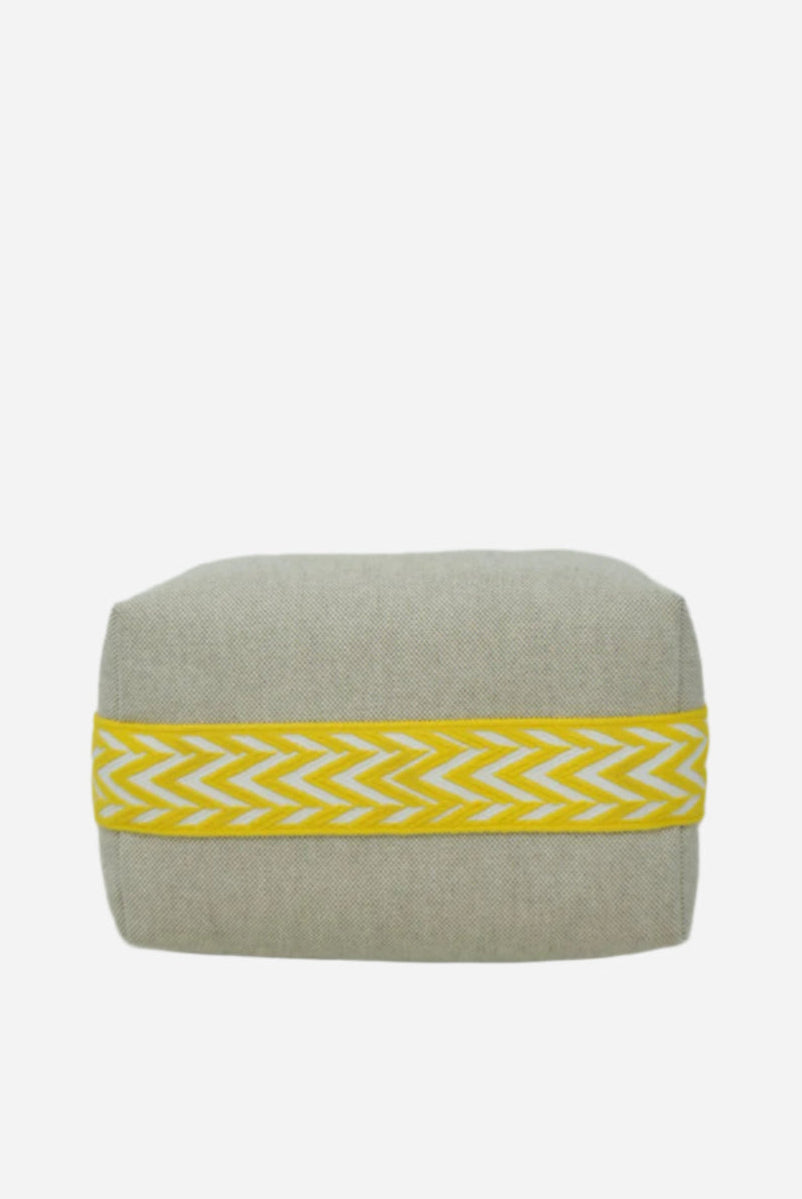 Hermes Small Canvas Bride-a-Brac Case Jaune Citron