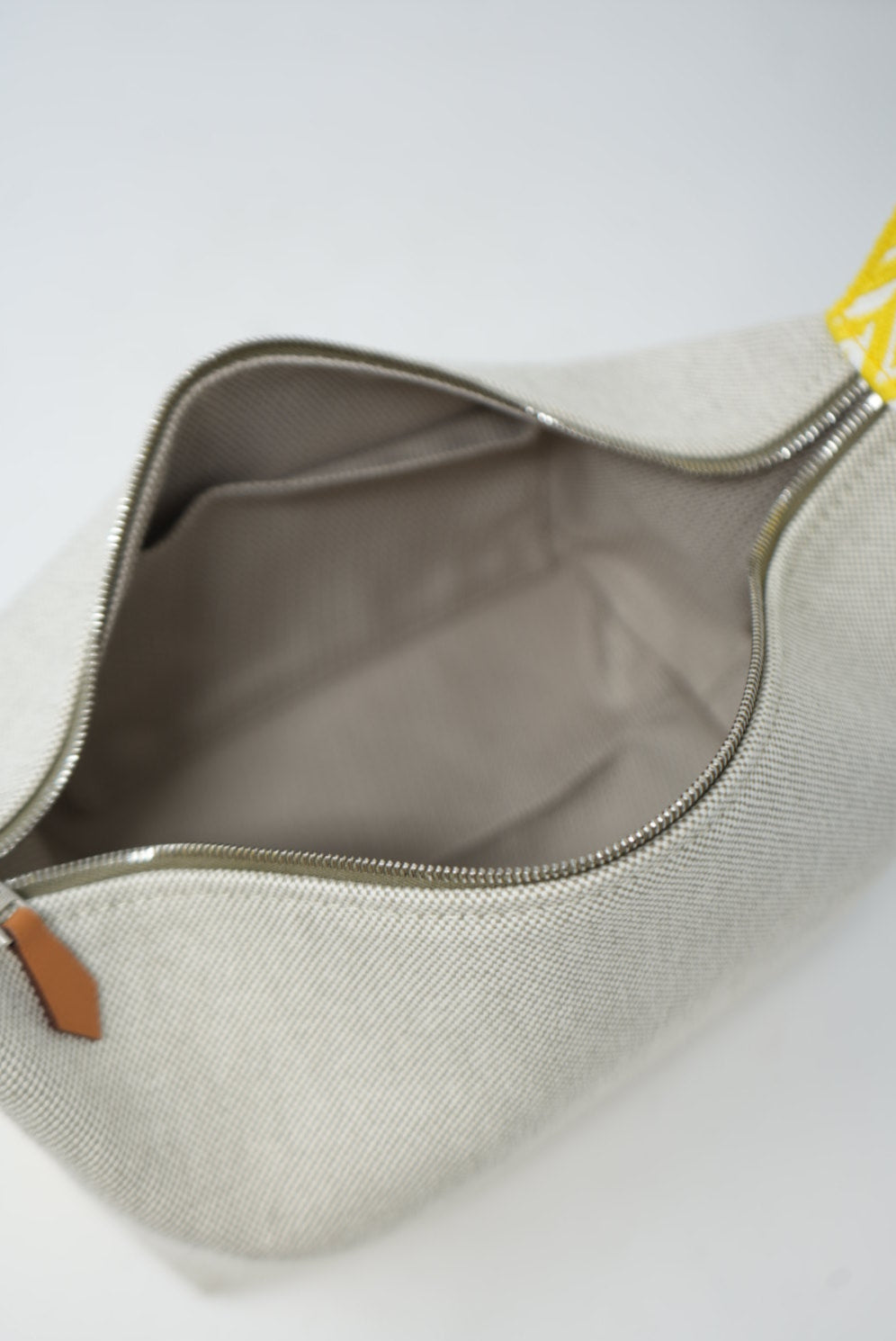 Hermes Small Canvas Bride-a-Brac Case Jaune Citron