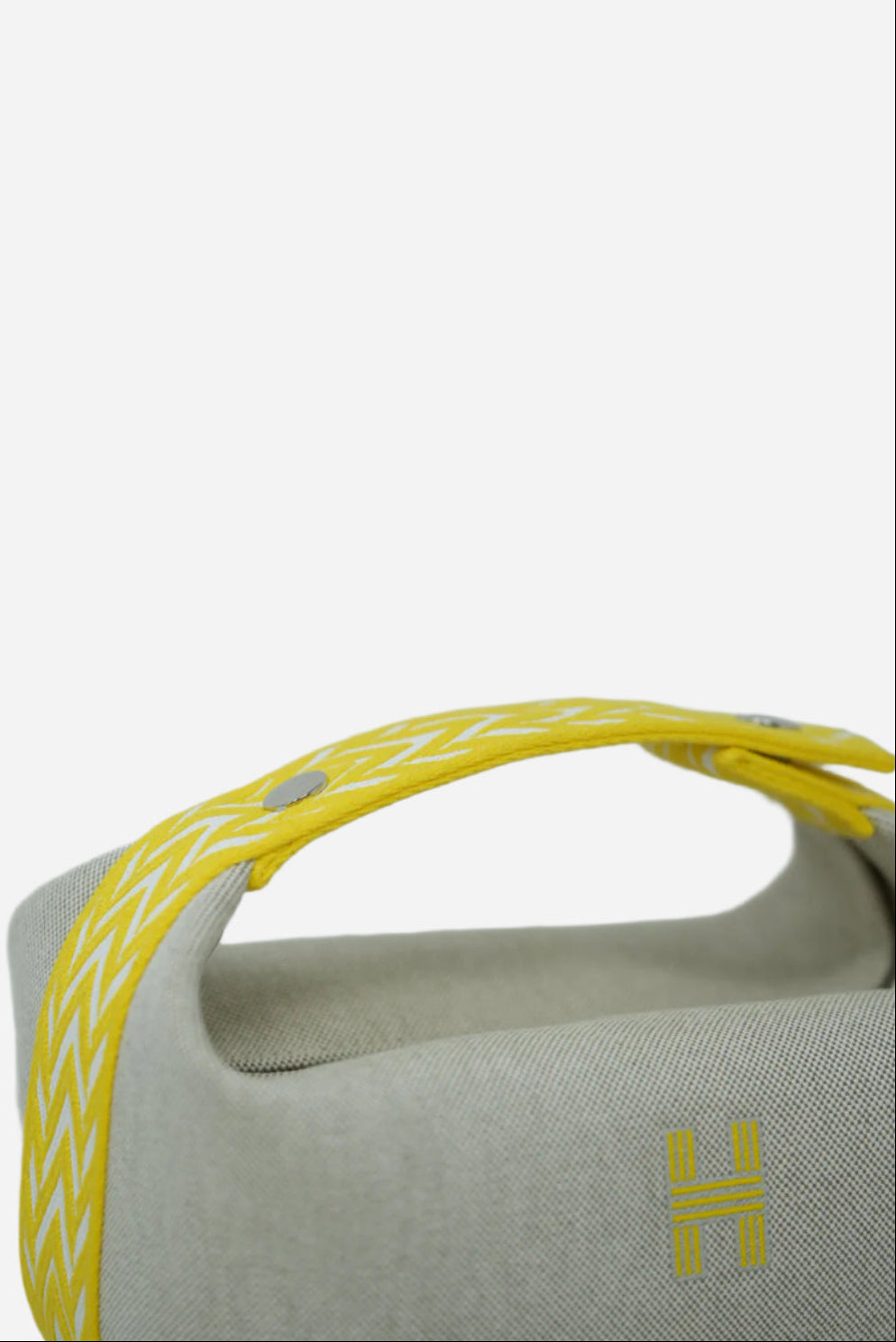 Hermes Small Canvas Bride-a-Brac Case Jaune Citron