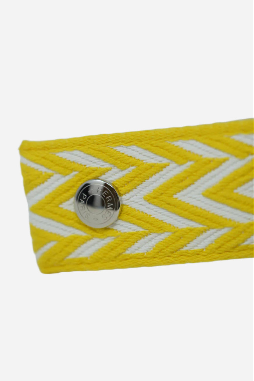 Hermes Small Canvas Bride-a-Brac Case Jaune Citron