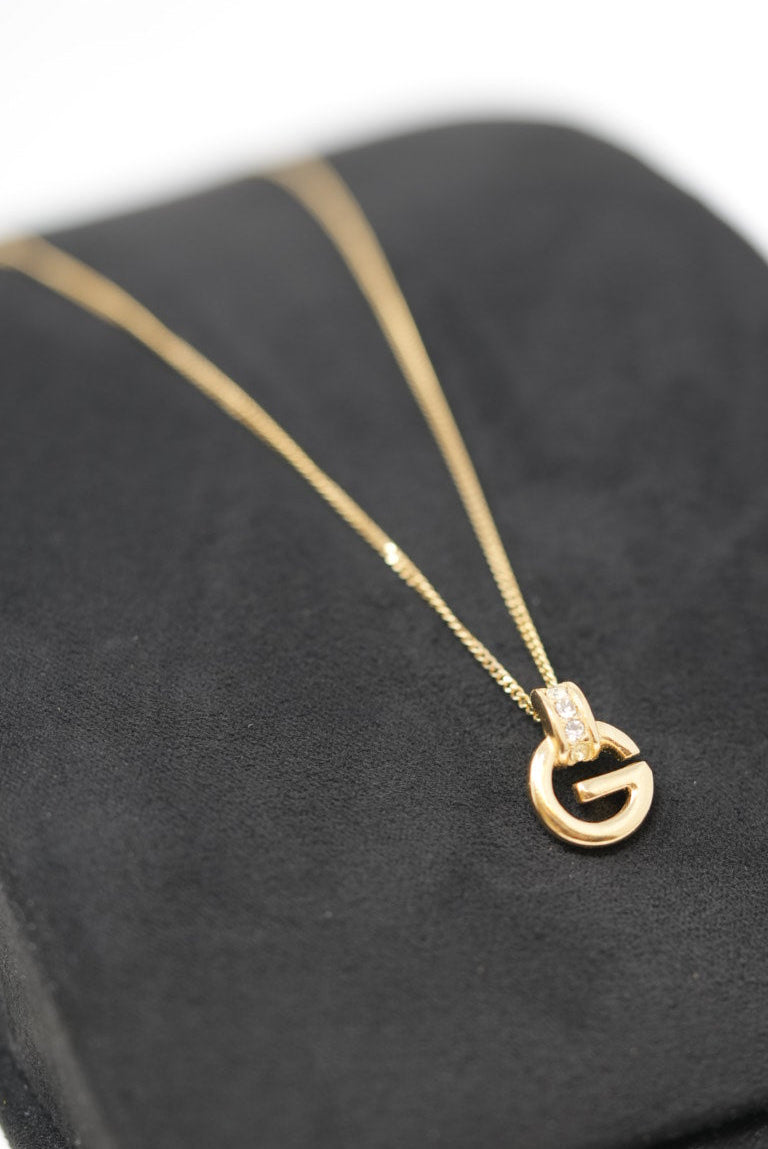 Givenchy G Rhinestone Necklace
